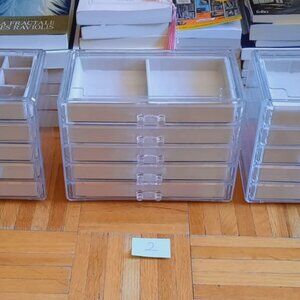 Jewelry Organizer Box with 5 Drawers, cream, transparent (#2)